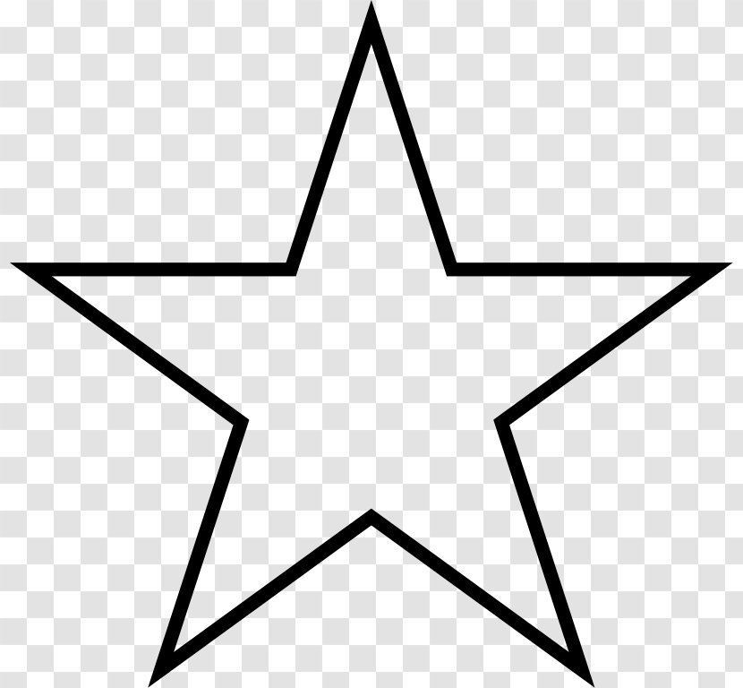 Five-pointed Star Polygons In Art And Culture Symbol Drawing - Black White - Ratings Chart Transparent PNG