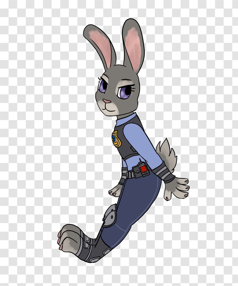 Rabbit Lt. Judy Hopps Nick Wilde Easter Bunny Art - Cartoon Transparent PNG