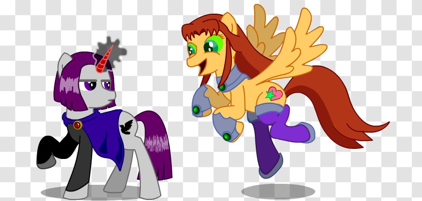 Pony Raven Starfire Cyborg Horse - My Little - Teen Titans Transparent PNG