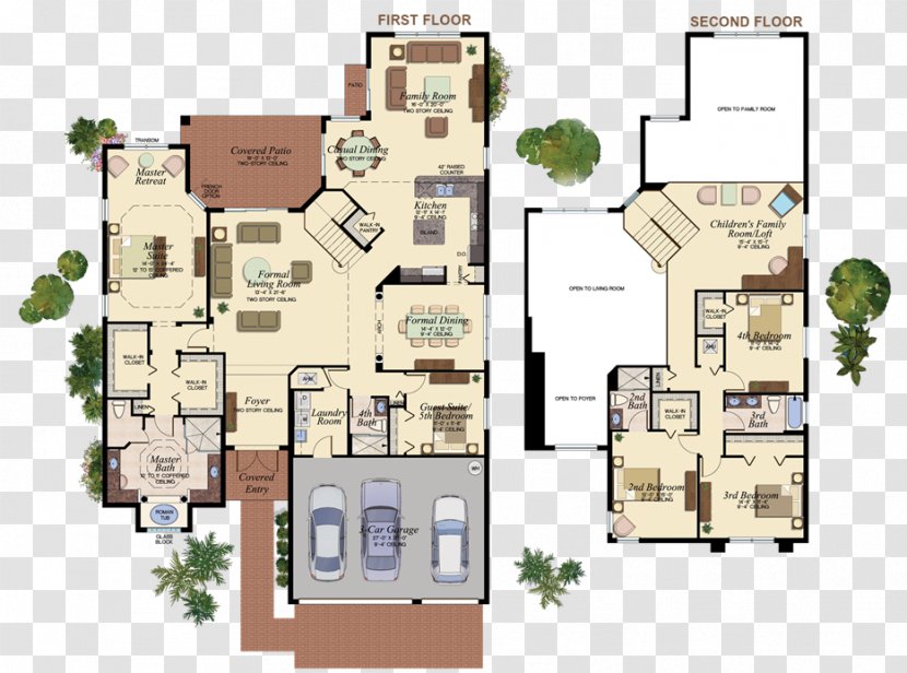 Parkland Home House Suburb Floor Plan - Florida Transparent PNG
