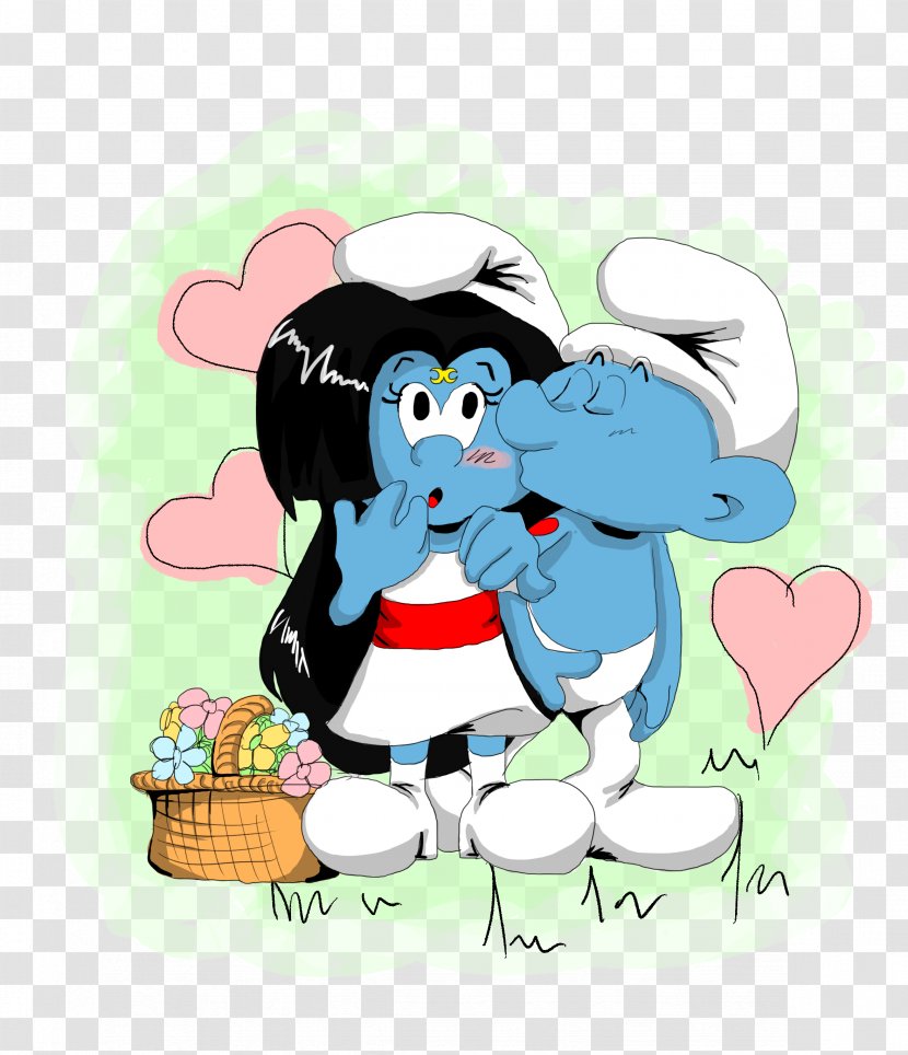 The Smurfs Hefty Smurf DeviantArt Artist - Frame - Cute Cartoon Dragon Wings Transparent PNG