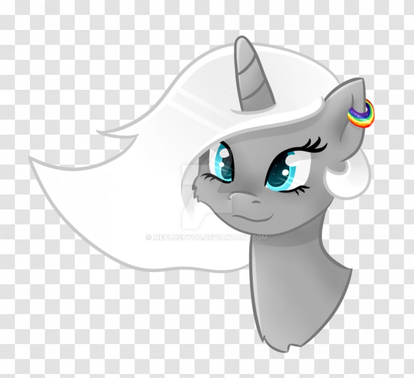 Cat Horse Mammal Animal Pony - Flower - Shading Style Transparent PNG