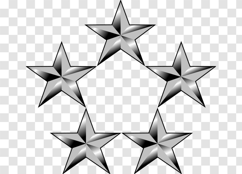 General Of The Army Military Rank United States - 5 Stars Transparent PNG