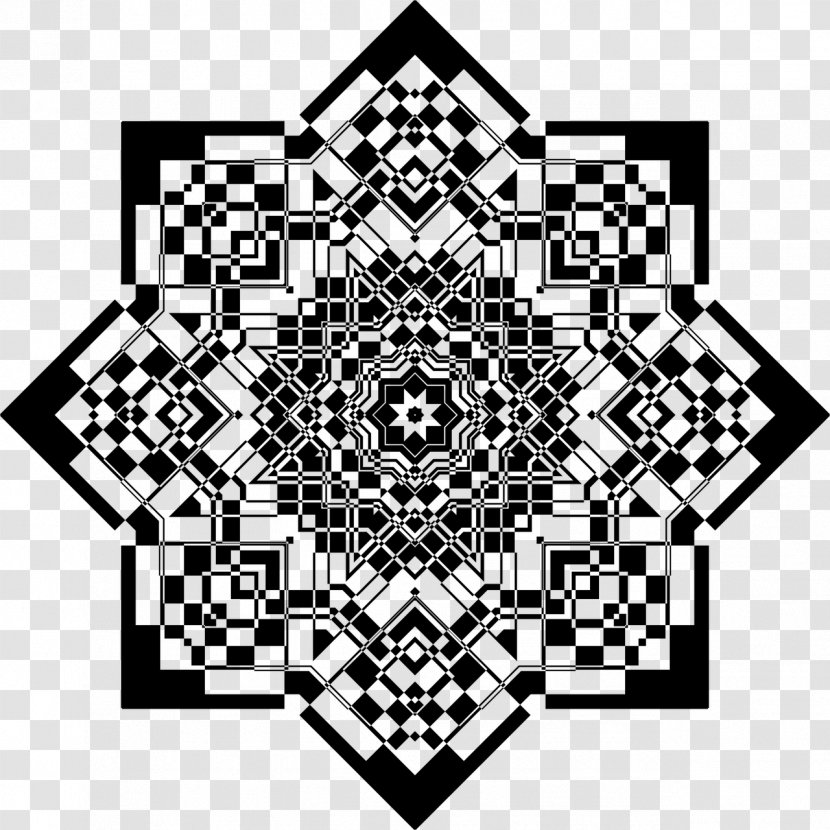 Black And White Geometry Art Fractal - Tree - Animals Geometric Transparent PNG