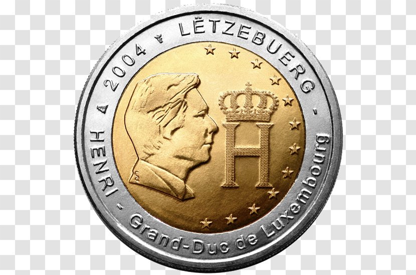 Luxembourg 2 Euro Commemorative Coins Coin - Economic And Monetary Union Of The European Transparent PNG