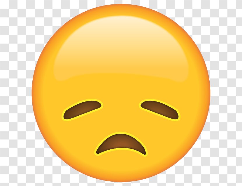 Smirk Emoji Face Emoticon Smile - Yellow - Sad Transparent PNG