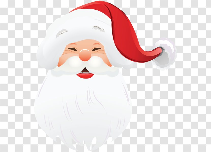 Santa Claus Christmas Clip Art - Smiley - Vector Transparent PNG