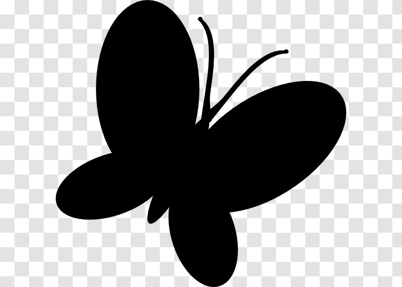 Brush-footed Butterflies Clip Art Silhouette Leaf - Moths And Transparent PNG