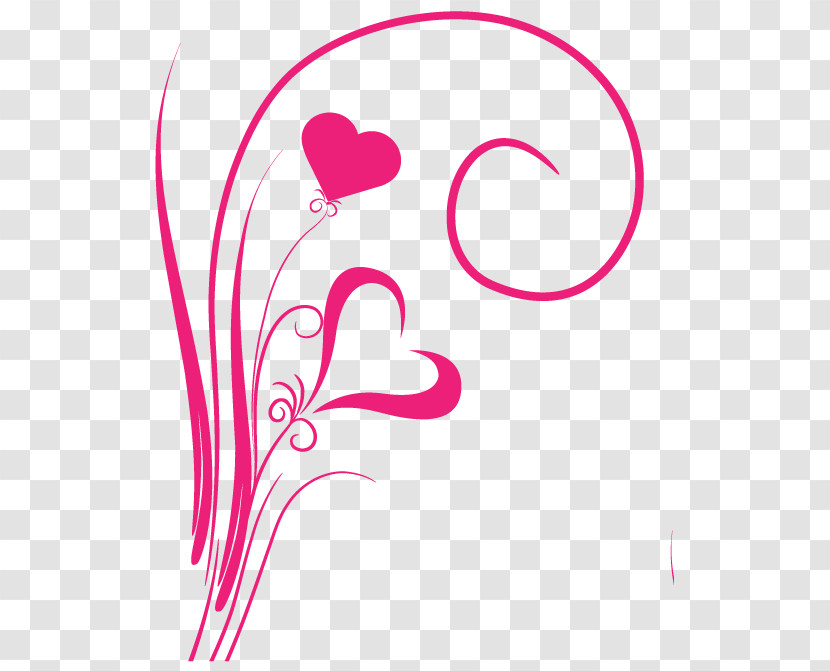 Pink Line Magenta Heart Transparent PNG