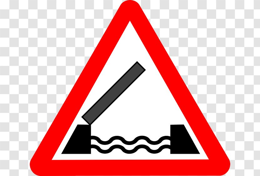 Traffic Sign Moveable Bridge Warning Road - Driving Transparent PNG