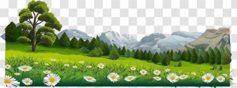 Stencil Landscape Photography Royalty-free - Mount Scenery - Vector Painted Grass Transparent PNG