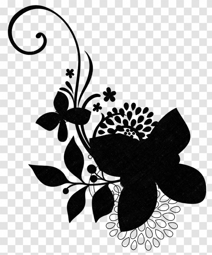 Black & White - Hibiscus - M Insect Design Pattern Leaf Transparent PNG