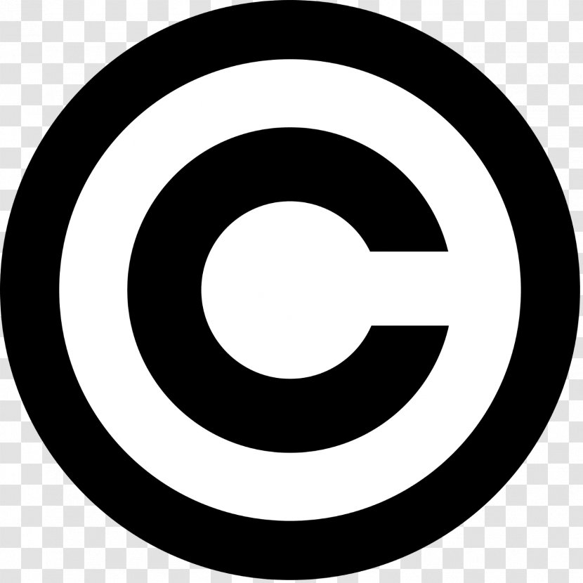 Copyright Creative Commons License - Black And White - Click Transparent PNG