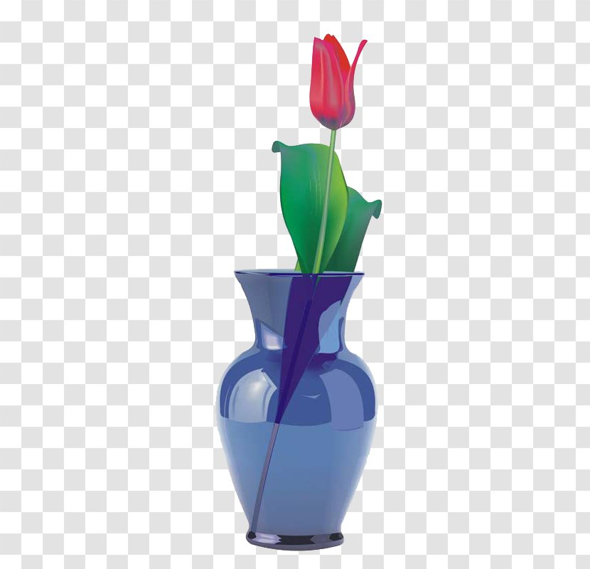 Vase Tulip Bottle - Petal - Tulips Loaded Blue Transparent PNG