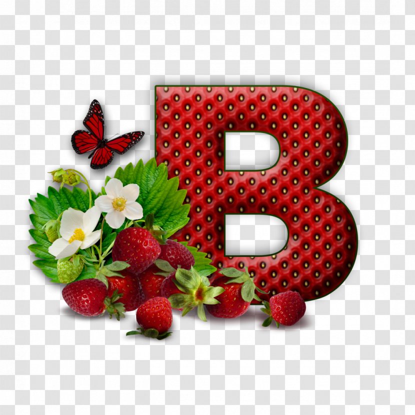 Letter Alphabet Strawberry V Initial - Strawberries Transparent PNG