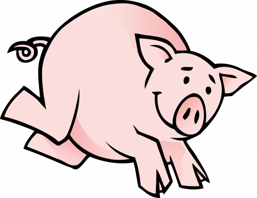 Domestic Pig Small Black Cartoon Clip Art - Stockxchng - Dog Running Transparent PNG