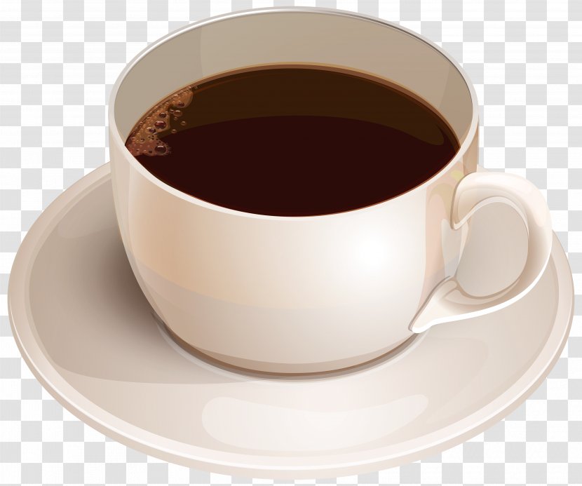 White Coffee Cappuccino Cup Transparent PNG