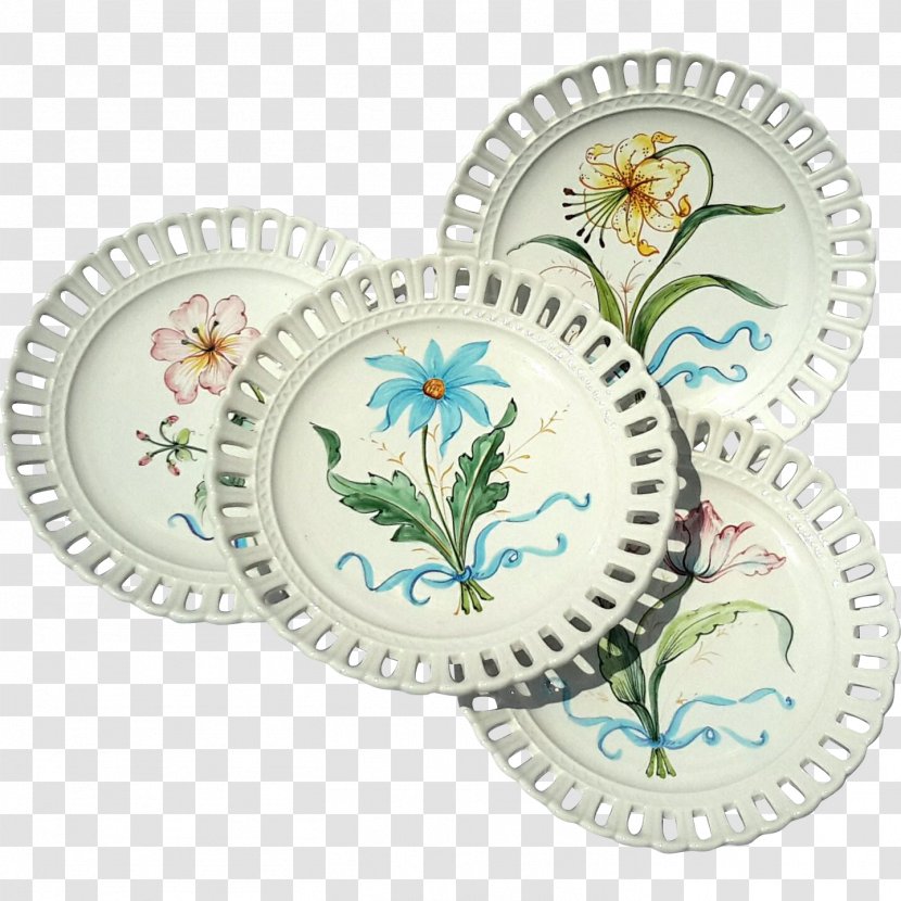 Tableware Porcelain Platter Plate Exhibition - Hand-painted Floral Material Transparent PNG