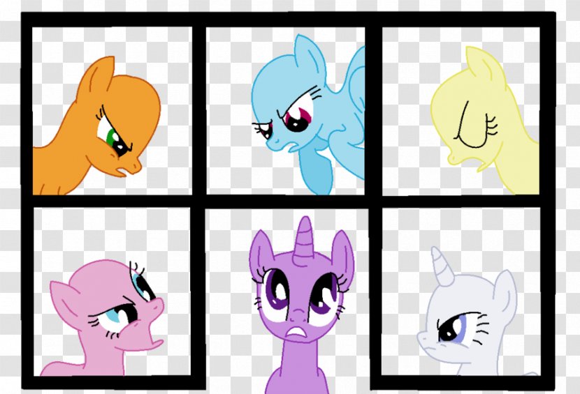 Pony DeviantArt Drawing Image - Cartoon - Mlp Outline Four Friends Transparent PNG