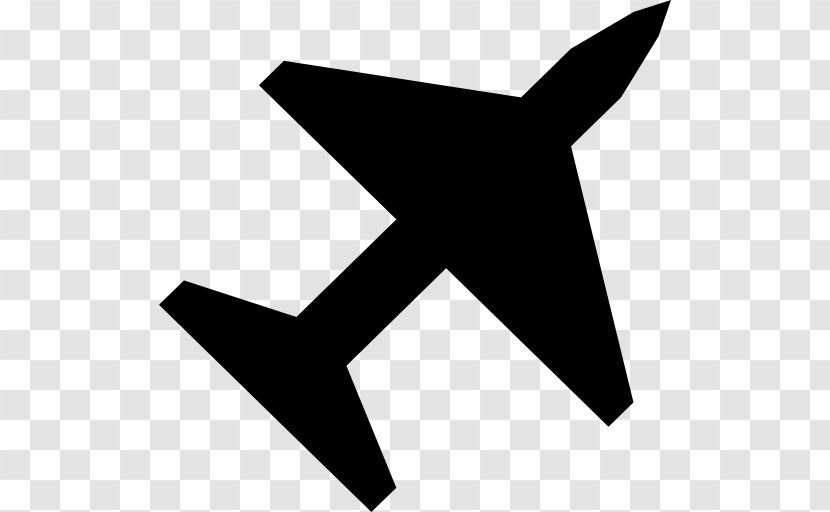 Airplane - Monochrome - Silhouette Transparent PNG