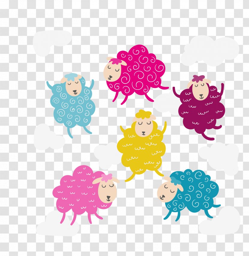 Sheep Birthday - Material - Vector Color Creative Cute Cartoon Empty Lamb Transparent PNG