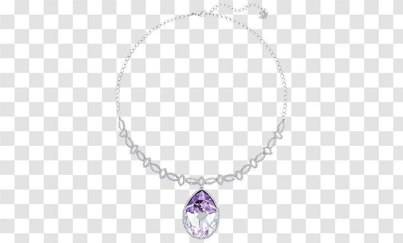 Swarovski AG Jewellery Necklace Gemstone Amethyst - Jewelry Women Purple Transparent PNG