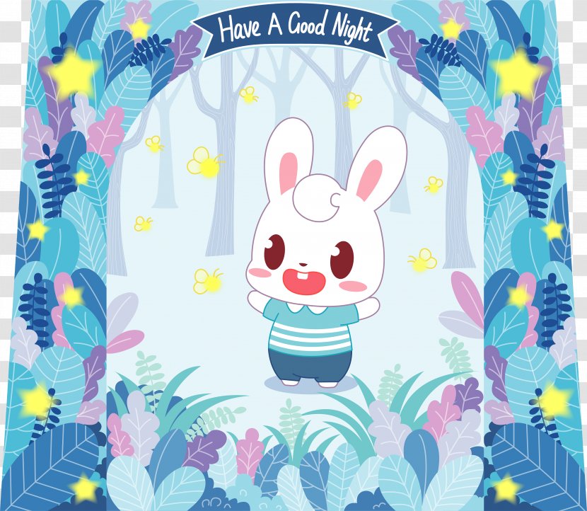 Easter Bunny Illustration Egg Art - Cartoon Fence Transparent PNG