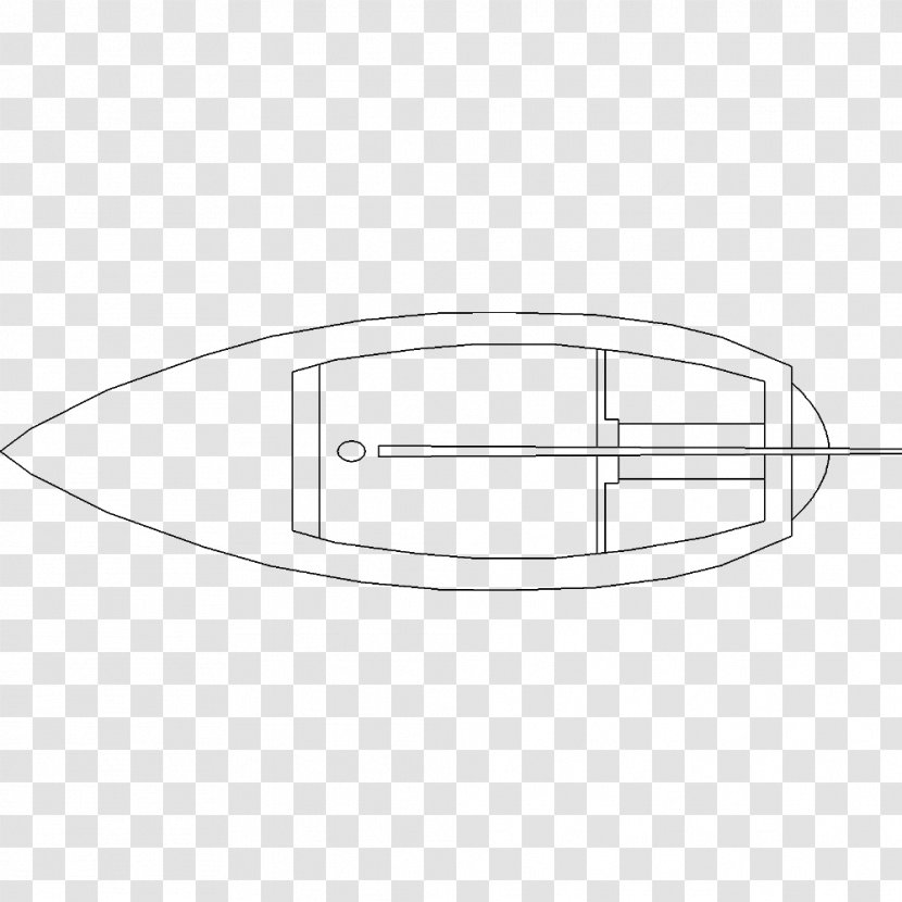 Line Angle Font - Rectangle - Boat Top View Transparent PNG