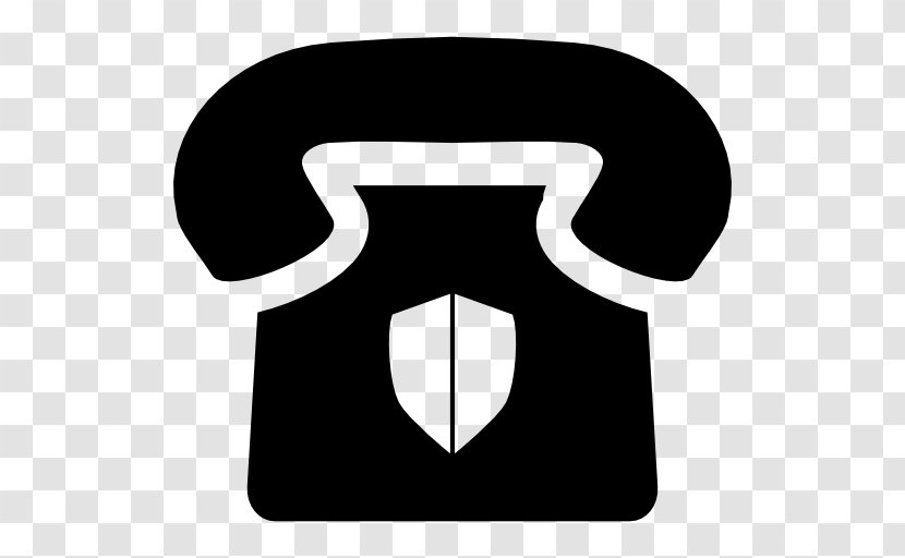 Telephone Call Logo Mobile Phones - Black And White - Retro Transparent PNG