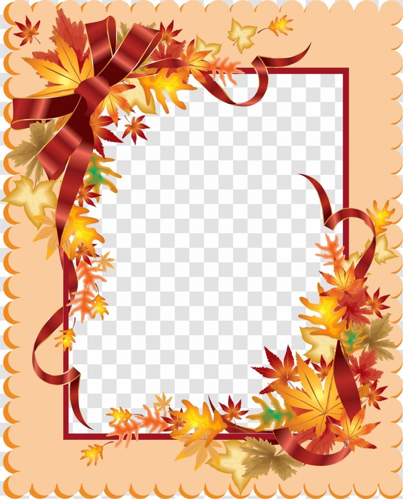 Thanksgiving Document Clip Art - Leaf - Frame Transparent PNG