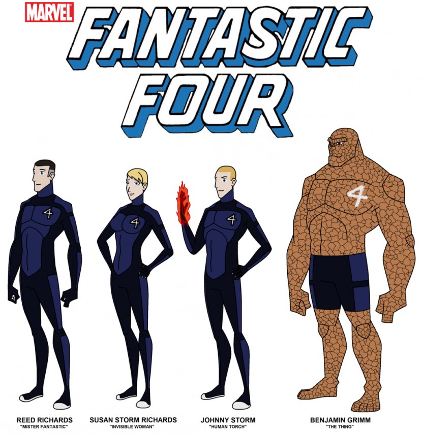 Mister Fantastic Human Torch Invisible Woman Thing Four Transparent PNG