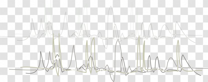 White Line Art Black - And - Messy Heart Rate Transparent PNG