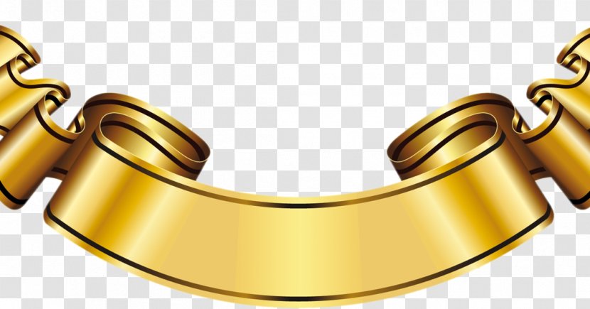 Clip Art Ribbon Gold Banner - Stock Photography Transparent PNG
