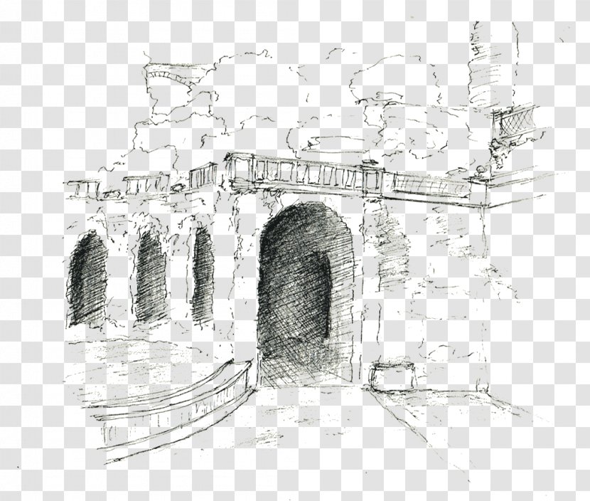 Villa D'Este Hadrian's Trajan's Market Pompeii Sketch - Architecture - Carlo Scarpa Transparent PNG