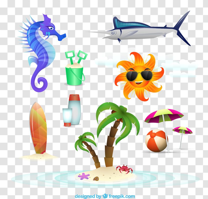 Euclidean Vector Adobe Illustrator Icon - Art - Summer Beach Material, Transparent PNG