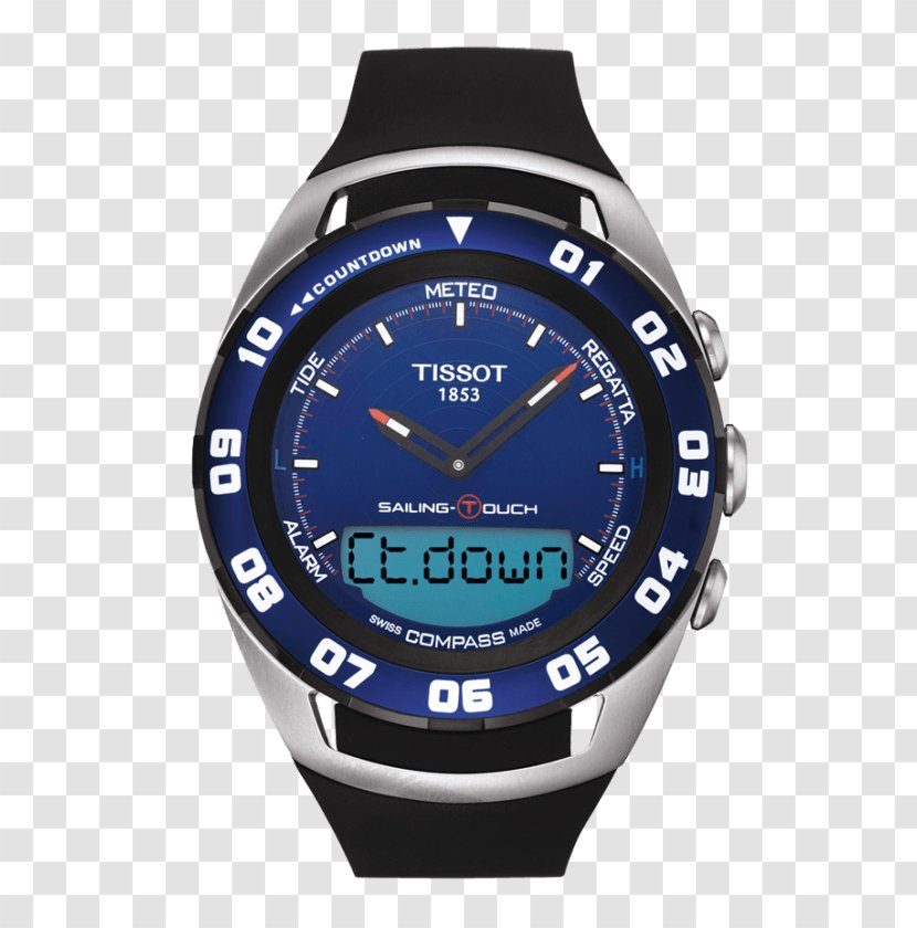 Tissot T-Touch Expert Solar Watch Chronograph My-T - Blue - 420 Sailboat Transparent PNG