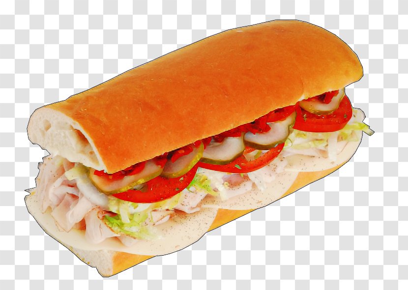 Food Fast Dish Submarine Sandwich - Turkey Ham - Junk Transparent PNG