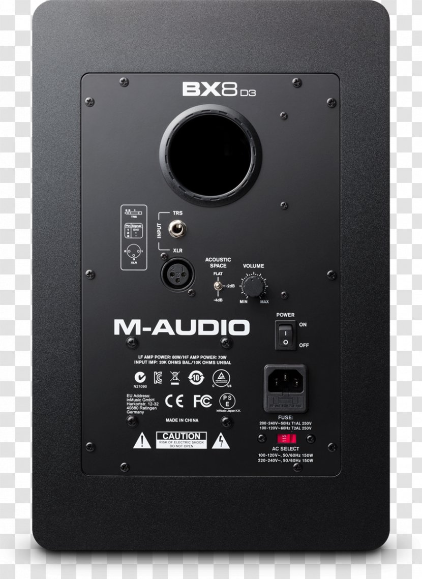 Studio Monitor M-Audio Recording Loudspeaker Audio Mixing - Cartoon - M Transparent PNG