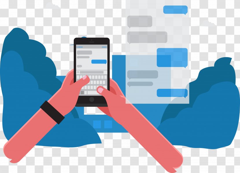 SMS IMessage Adobe Illustrator - Technology - Man Sending Text Messages Vector Transparent PNG