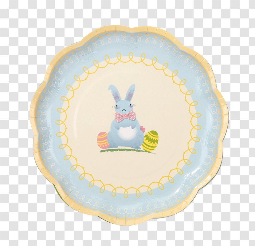Easter Bunny Plate Tableware - Egg Transparent PNG