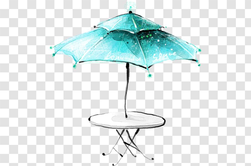 Cafe Drawing Illustration - Umbrella Transparent PNG