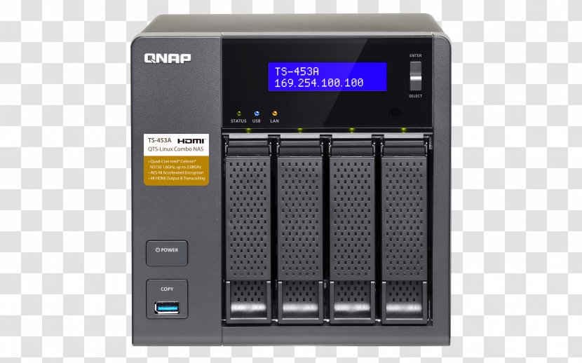 QNAP Ts-453a-4g Network Storage Systems Data Systems, Inc. - Stereo Amplifier - Qnap Ts253a Transparent PNG