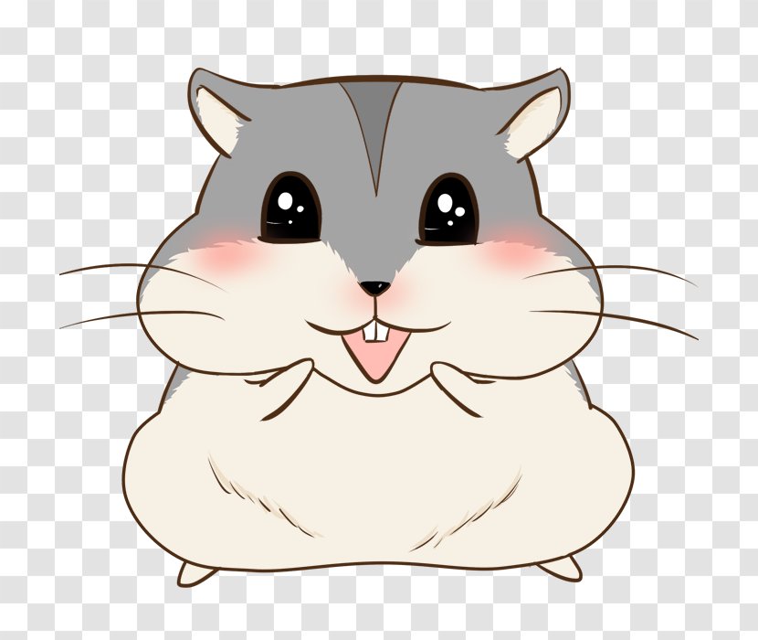 Hamster Kitten Whiskers Clip Art - Fictional Character - Cute Meng Da Transparent PNG