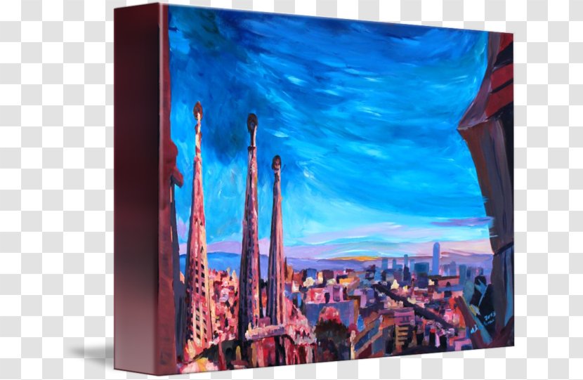 Sagrada Família Painting Gallery Wrap Canvas Art - Margarita Blue - Familia Transparent PNG