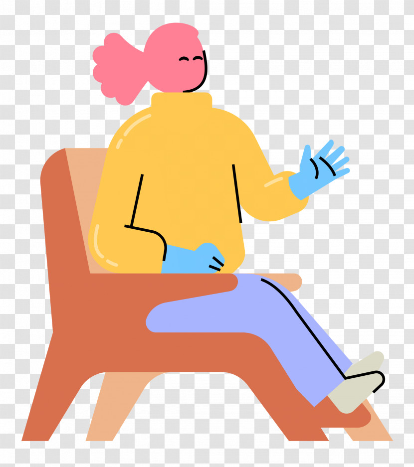 Cartoon 0jc Human Line Sitting Transparent PNG