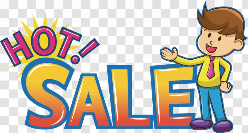 Cartoon Boy Promotions Tag Sale - Area Transparent PNG