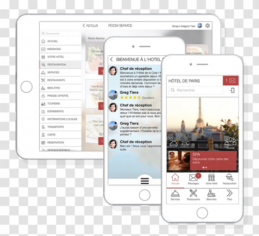 Smartphone Conciergerie Service Hotel - Multimedia Transparent PNG