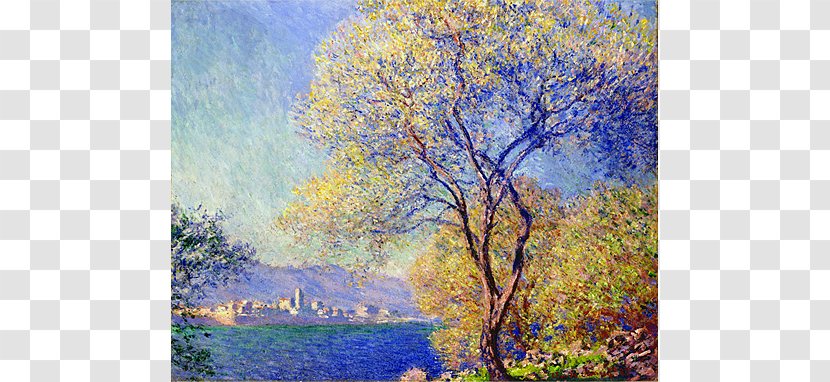 Antibes Seen From The Salis Gardens 01 Oscar-Claude Monet - Flora - Paintings Cape, Mistral WindPainting Transparent PNG
