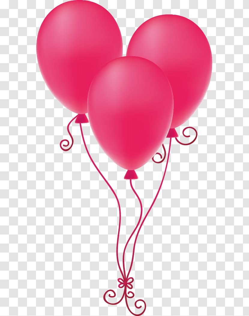 The Balloon - Flower - Vector Painted Three Pink Balloons Transparent PNG