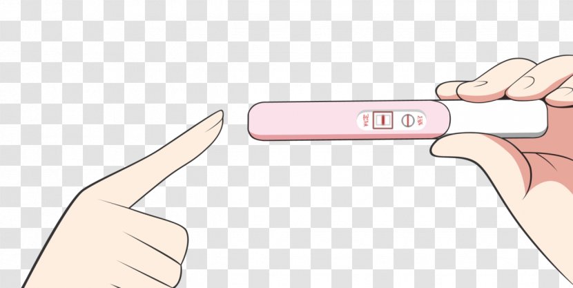 Thumb Hand Model - Hand-painted Cartoon Pregnancy Tests Transparent PNG